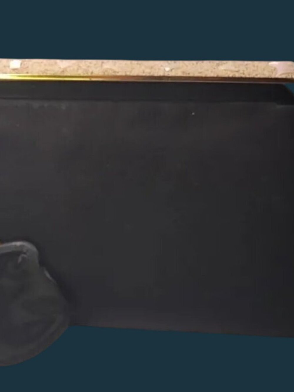 After Five L M Large Black Satin Envelope Clutch Evening Bag Foldover Coin Purse - Picture 5 of 11